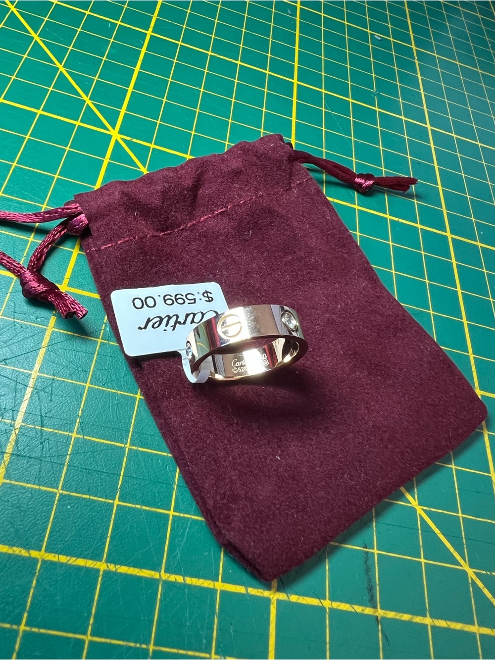 UA Gold / Rose gold Cartier love diamond ring 750
